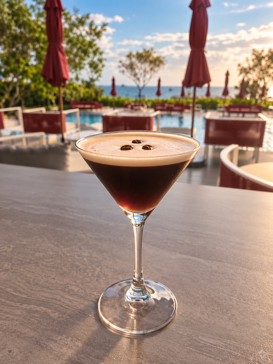 Espresso Martini by the pool